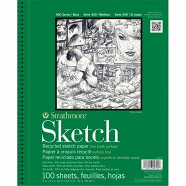 STRATHMORE 412-9 400 SERIES ST 9" X 12" TONED TAN WIRE BOUND SKETCH... 